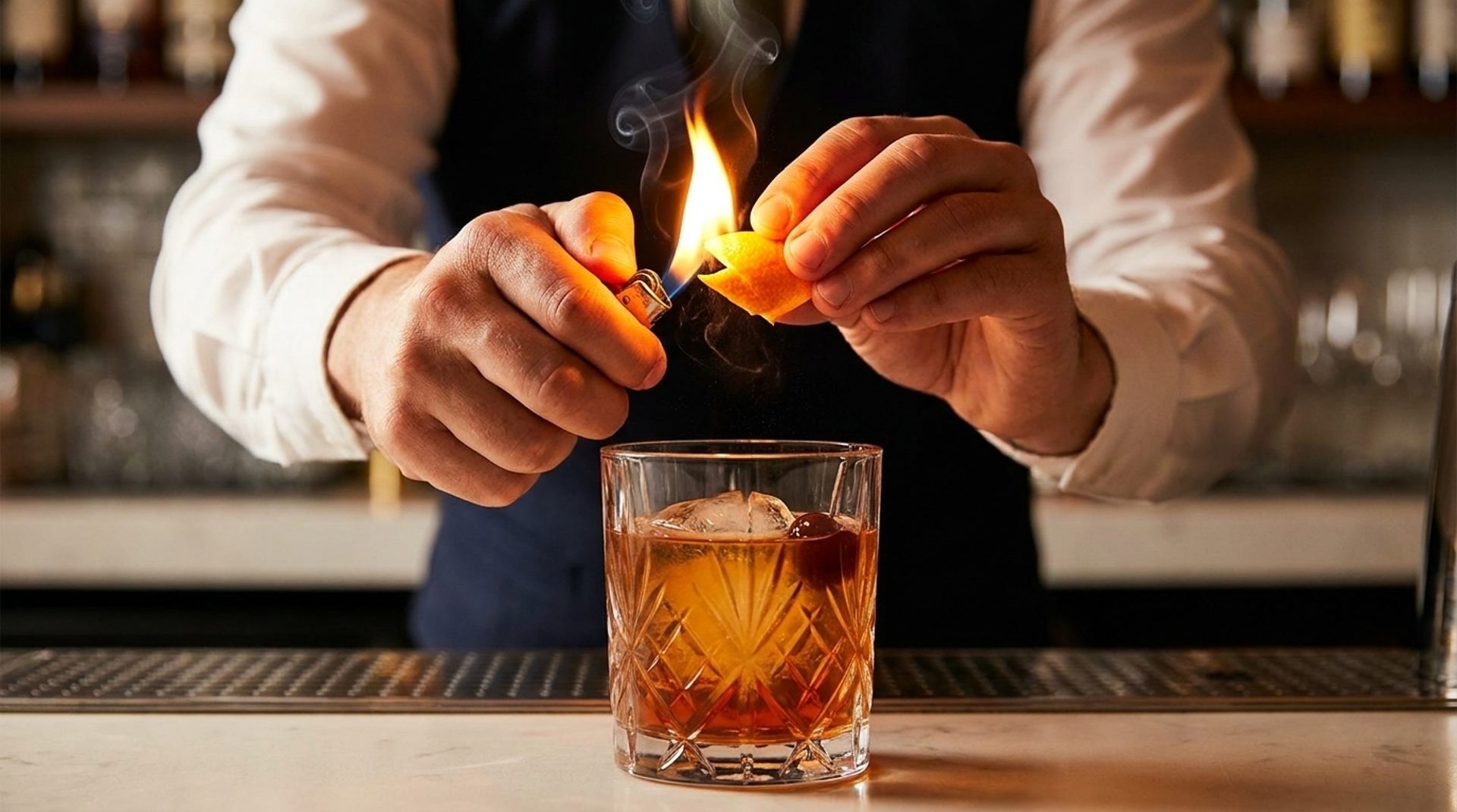 The Flamed Old Fashioned