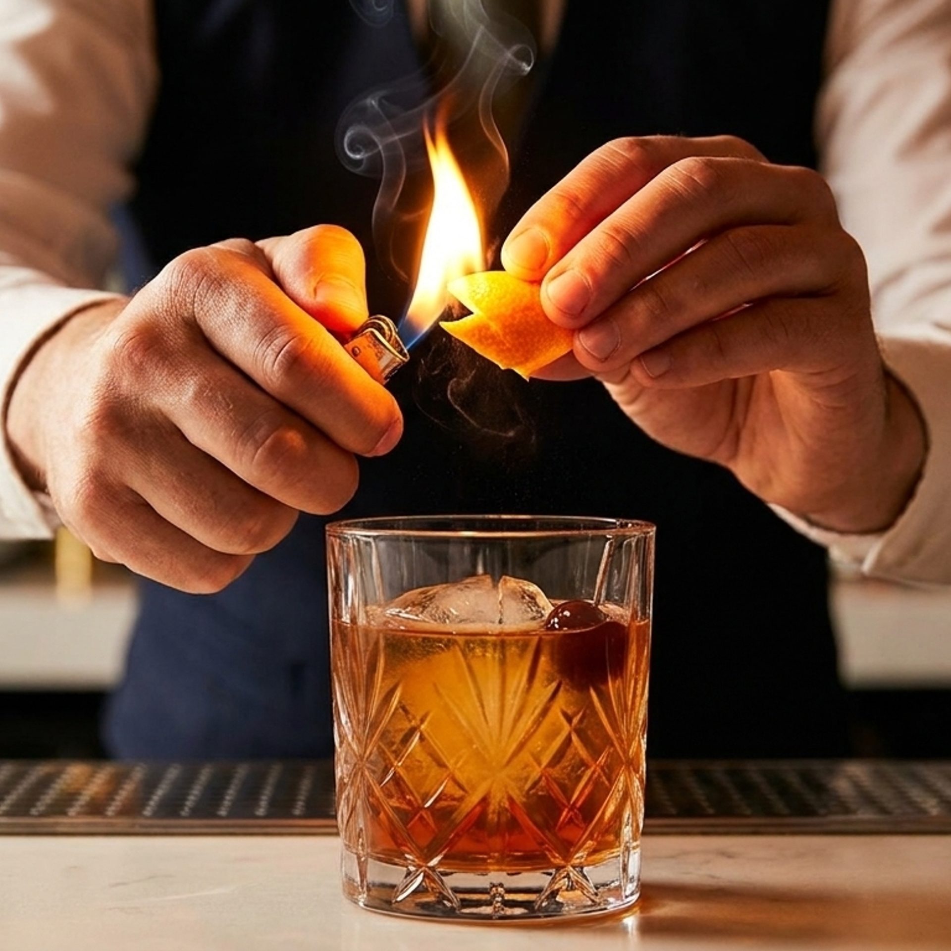The Flamed Old Fashioned