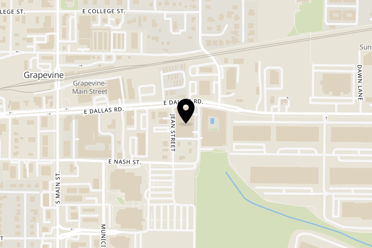 Map showing the location of Stellini Trattoria on 400 E Dallas Rd #100 in Grapevine